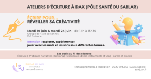 Atelier d'écriture créative à Dax